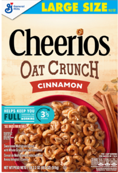 General Mills CHEERIOS Oat Crunch 'Cinnamon' Vollkornhafer Cereal 515 gr