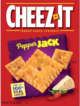 CHEEZ IT Pepper Jack' Baked Snack Cracker with real Cheese 351 gr