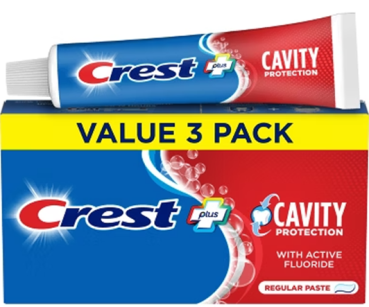 3er Pack  CREST CAVITY Protection 'Regular' Flouride Anticavity Toothpaste 484 gr