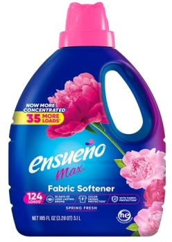 ENSUENO Max 'Spring Fresh' Liquid Fabric Softener, 124 Loads 3100 ml