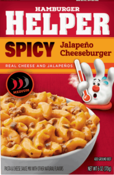 HAMBURGER HELPER Spicy 'Jalapeno Cheeseburger' Real Cheese and Jalapenos 170 gr