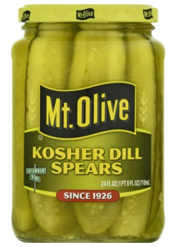 MT. OLIVE Kosher Dill 'Spears' Dillgurkenviertel 710 ml
