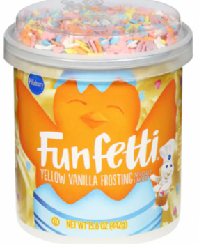 PILLSBURY Funfetti 'Yellow Vanilla' Frosting Creme für Kuchen 442 gr