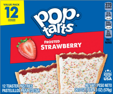 KELLOGG'S POP TARTS 'Strawberry' Toaster Pastries 576 gr
