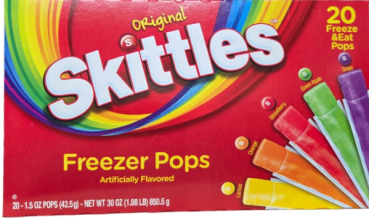 SKITTLES 20 'Freezer Pops' 5 Fruchtsorten= 20 Wassereis 850 gr