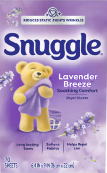 SNUGGLE 'Lavender Breeze' Soothing Comfort Dryer Sheets 70 Stück