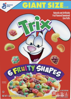 GENERAL MILLS Trix 'Mystery Color' Sweetened Corn Puffs Cereal 663 gr