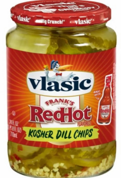 VLASIC 'Frank's Red Hot' Kosher Dill Chips Dillgurkenscheiben 710 ml