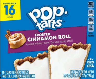 KELLOGG'S POP TARTS 'Cinnamon Roll' Toaster Pastries 768 gr