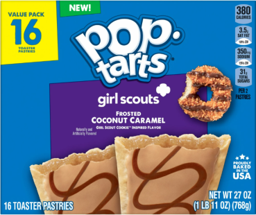 KELLOGG'S POP TARTS Girl Scouts 'Coconut Caramel' Toaster Pastries 768 gr