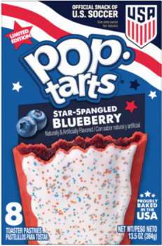POP TARTS Limited Edition 'Star -Spangled Blueberry' Toaster Pastries 384 gr