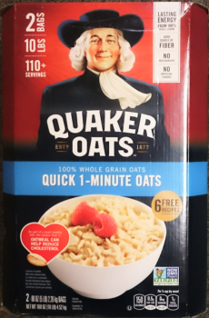QUAKER Oats 'Quick 1-Min Oats' Instant Oatmeal 100 % natürliche Vollkorn 4520 gr