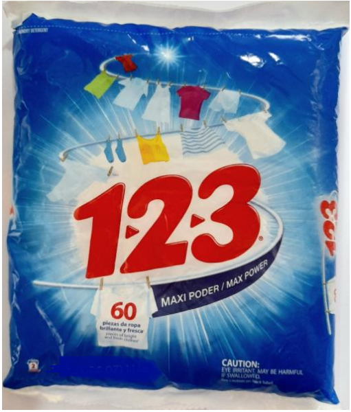 1-2-3 Powder Maxi Power Detergent , Pulverwaschmittel 4540 gr