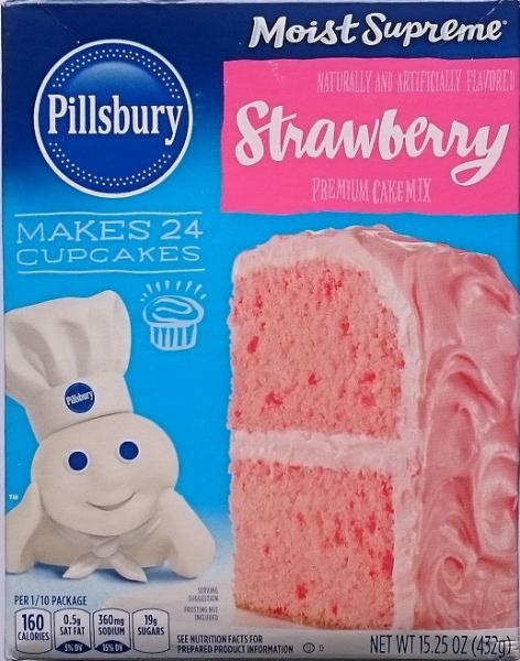 PILLSBURY Moist Supreme 'Strawberry' Premium Cake & Cupcake Mix 432 gr
