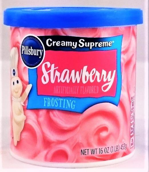PILLSBURY Creamy Supreme 'Strawberry' Frosting Creme für Kuchen 442 gr