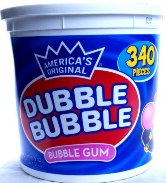 DUBBLE BUBBLE Bubble Gum Kaugummi XXL-Pack 340 Stück = 1530 gr