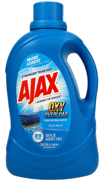 AJAX Laundry Detergent 'Oxy' Overload Tough on Stains & Odors 3960 ml