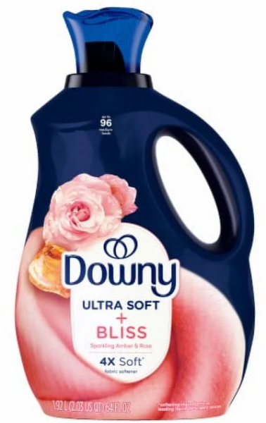 DOWNY Ultra Soft + Bliss 'Sparkling Amber & Rose' 4x Soft fabric softener 1920 ml