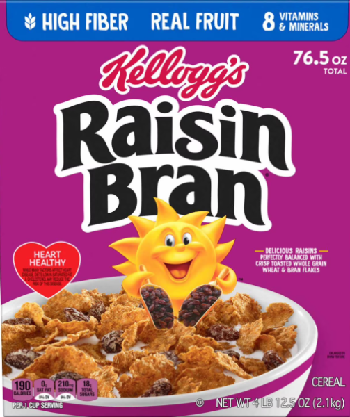 KELLOGG'S 'Raisin Bran' Raisins with Crisp, Toasted Bran Flakes 2100 gr