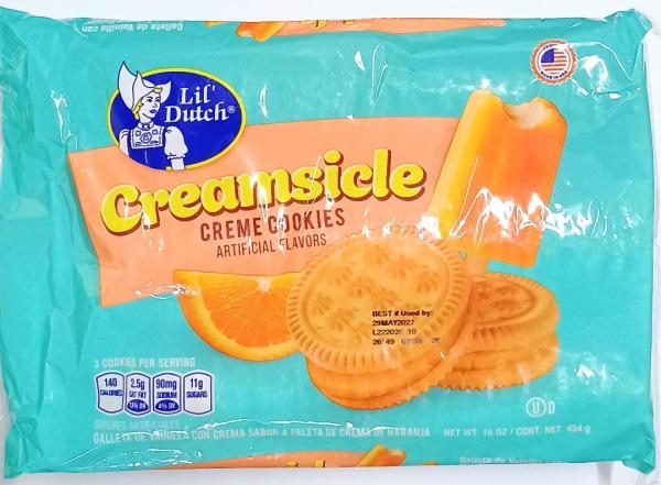 LIL DUTCH 'Creamsicle' Creme Cookies Artificial Flavor 454 gr