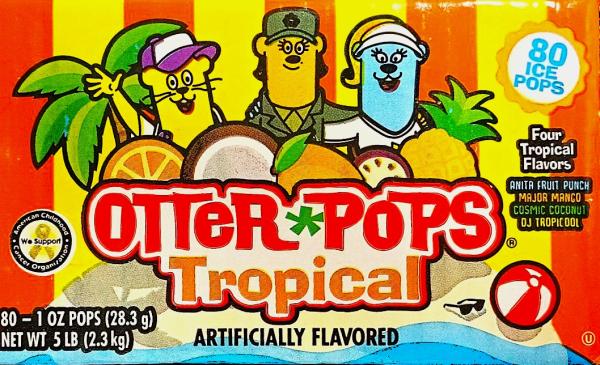 OTTER POPS 'Tropical' Freezer Pops 4 Tropical Flavors Wassereis 2300 gr