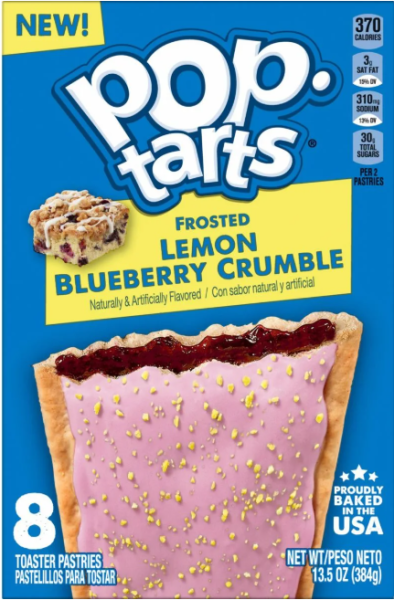 KELLOGG'S POP TARTS 'Lemon Blueberry Crumble' Toaster Pastries 384 gr