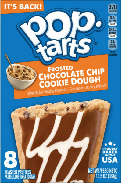 KELLOGG'S POP TARTS 'Chocolate Chip Cookie Dough' Toaster Pastries 384 gr