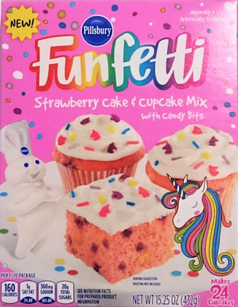 PILLSBURY Funfetti 'Strawberry' Cake Mix & Cupcake Mix 432 gr