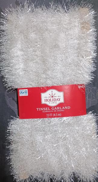 HOLIDAY Time Tinsel Garland Weihnachtsbaum Lametta Girlande 4,5 m